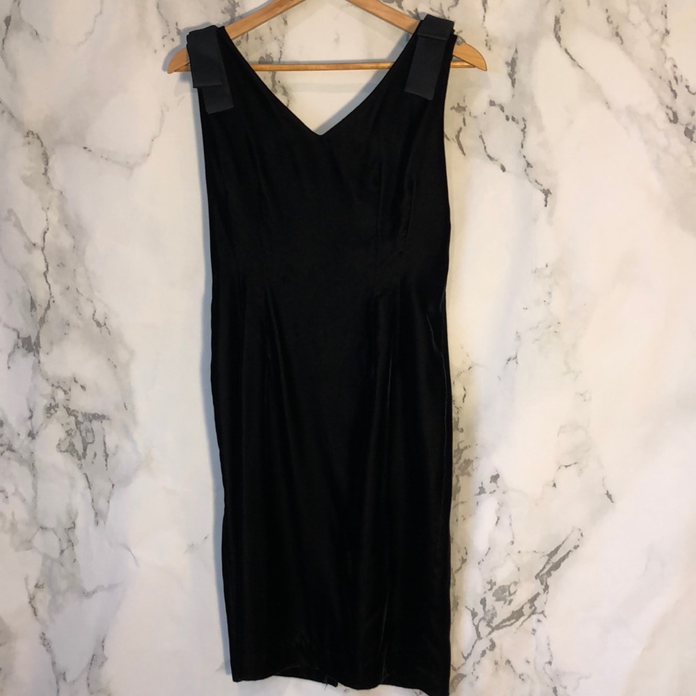 Jessica Howard Black Velvet Dress Sz 10